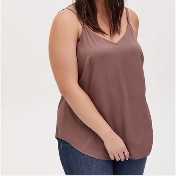 Torrid Sophie Deep Taupe Sleeveless Satin Cami Size 3 3X 22-24 - Picture 2 of 2